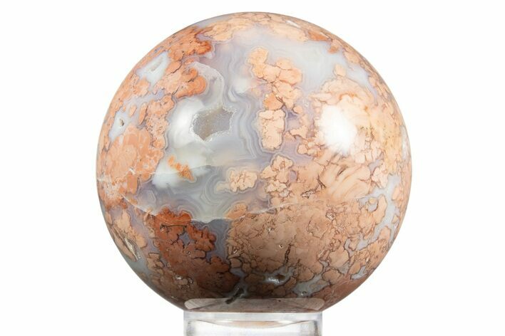 Polished Cotton Candy Agate Sphere - Mexico #335026